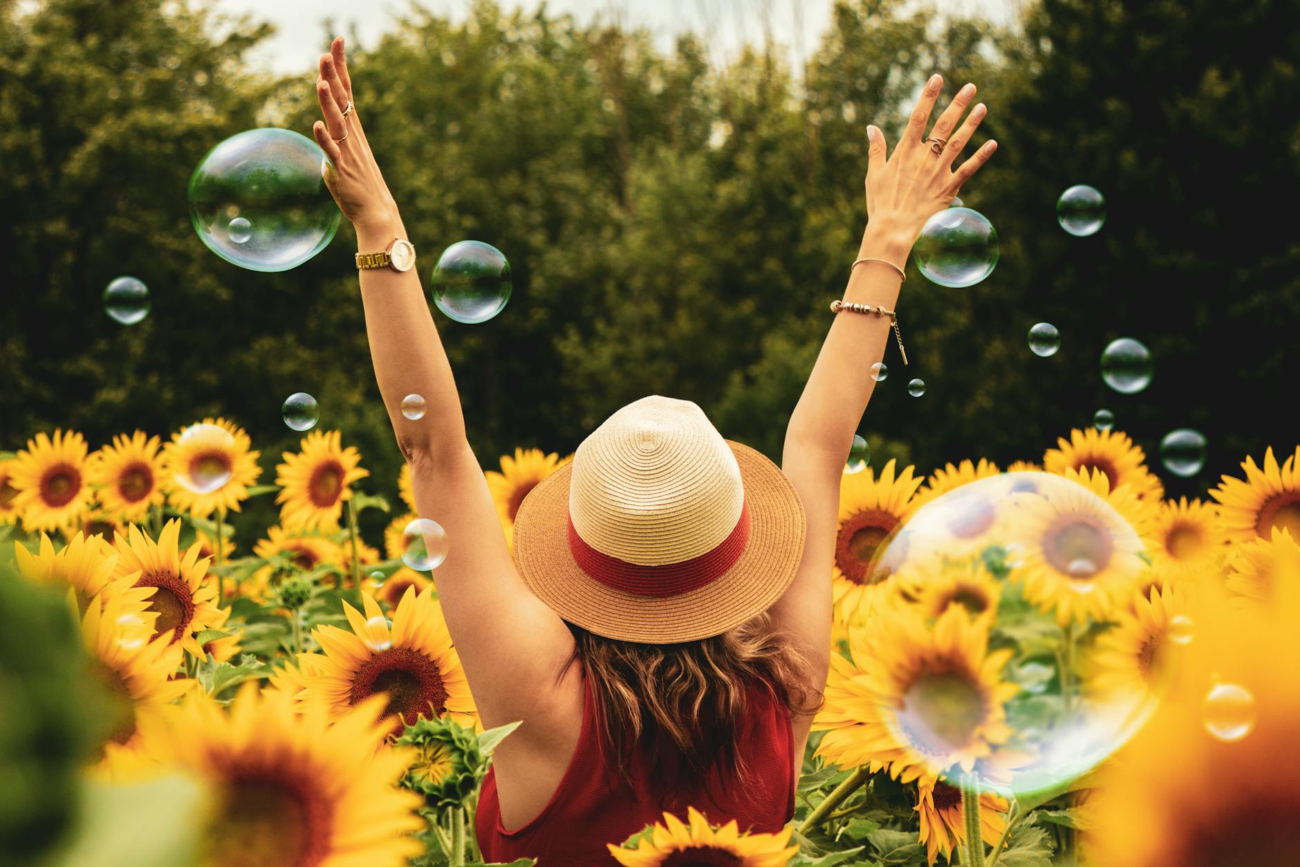 Boost Your Self-Esteem -- woman surrounded by sunflowers